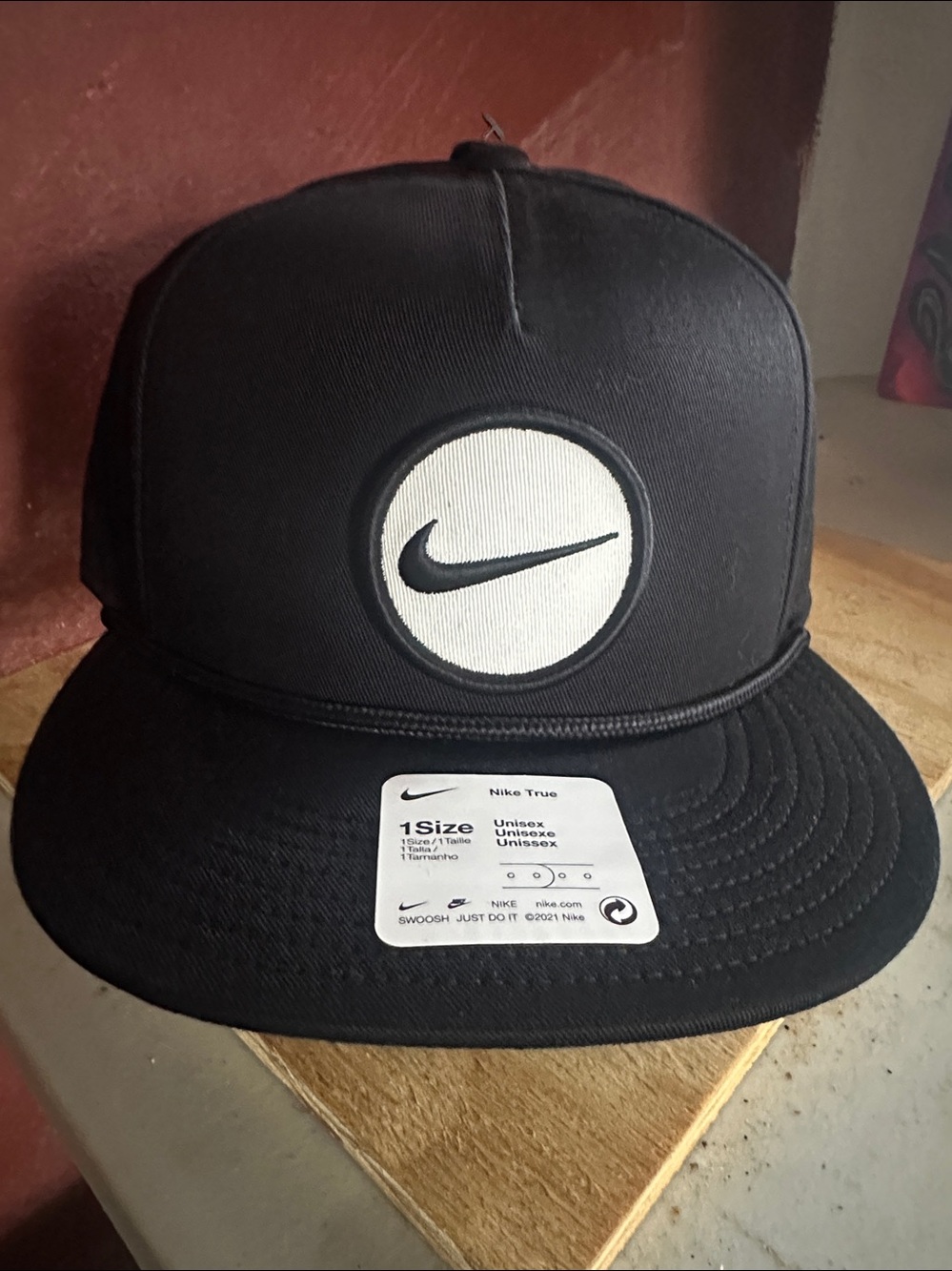 Nike Golf Black Snapback Hat Sport Brand New with Tags retro cap